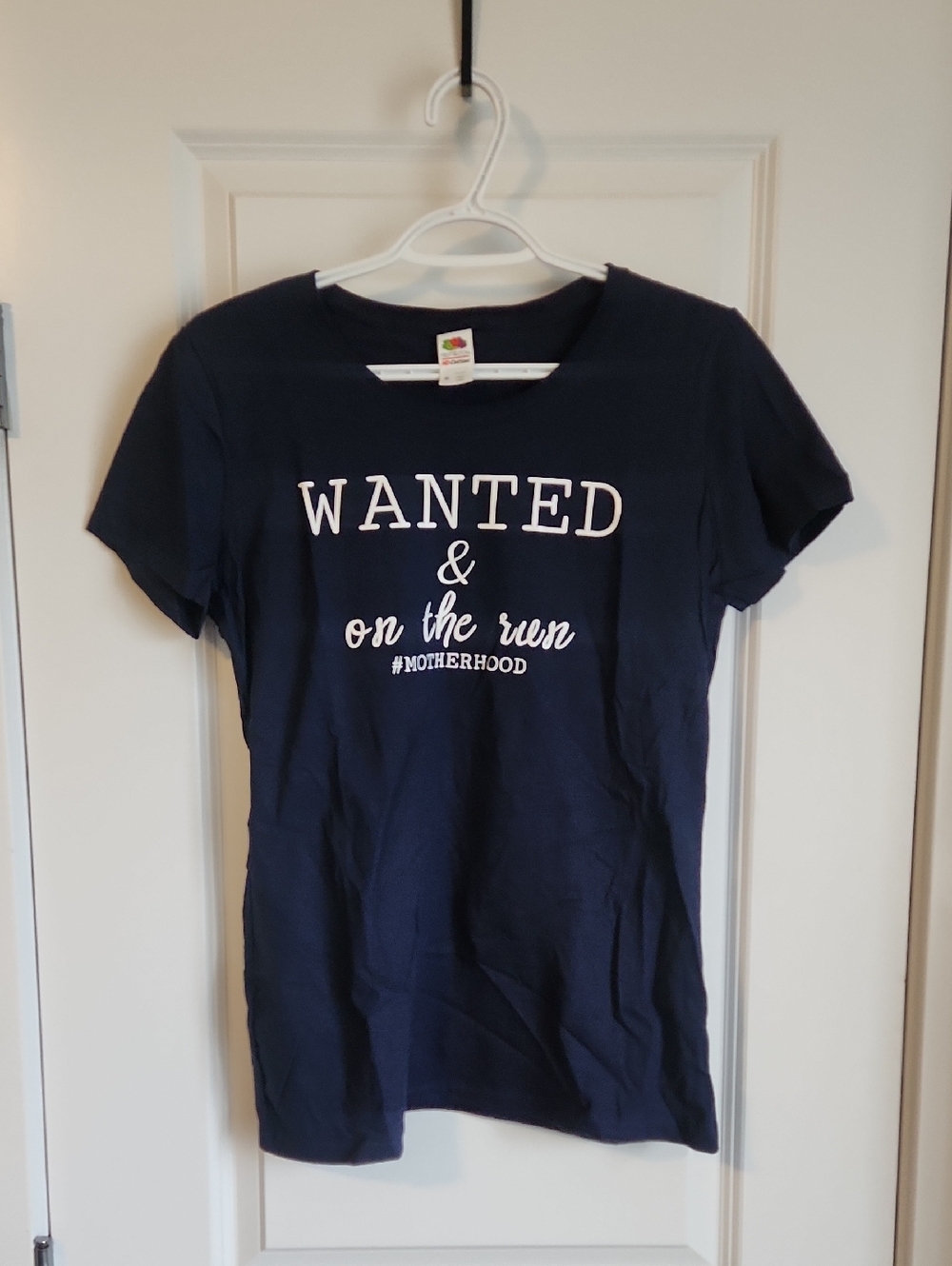 Navy 'Wanted & on the run' Graphic Tee